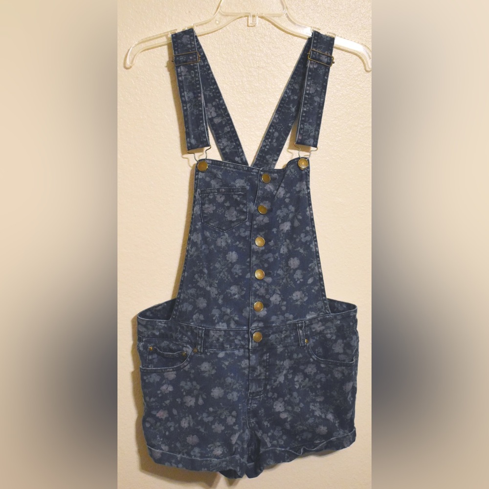 Floral Short Overalls